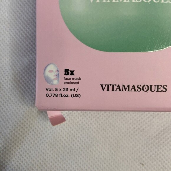 Vitamasques Radiant Complexion Multivitamin Face Masks Set‎ of 5 0.778 oz Vegan - Picture 3 of 5